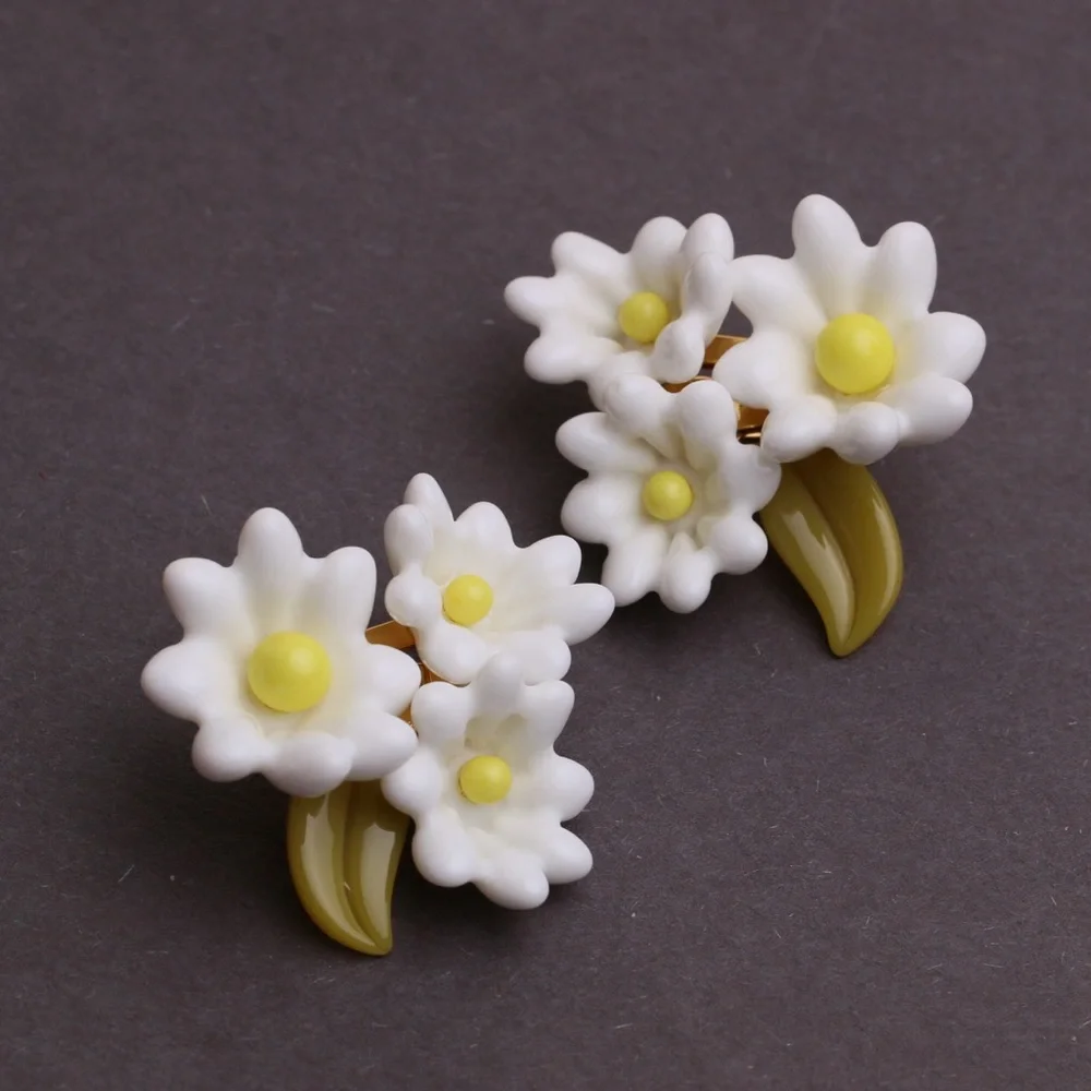 Lele Sadoughi Ivory Petunia Bouquet Clip-on Earrings - Picture 3 of 7